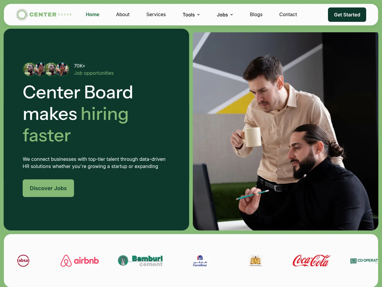 Center Board screenshot Center Board website screenshot