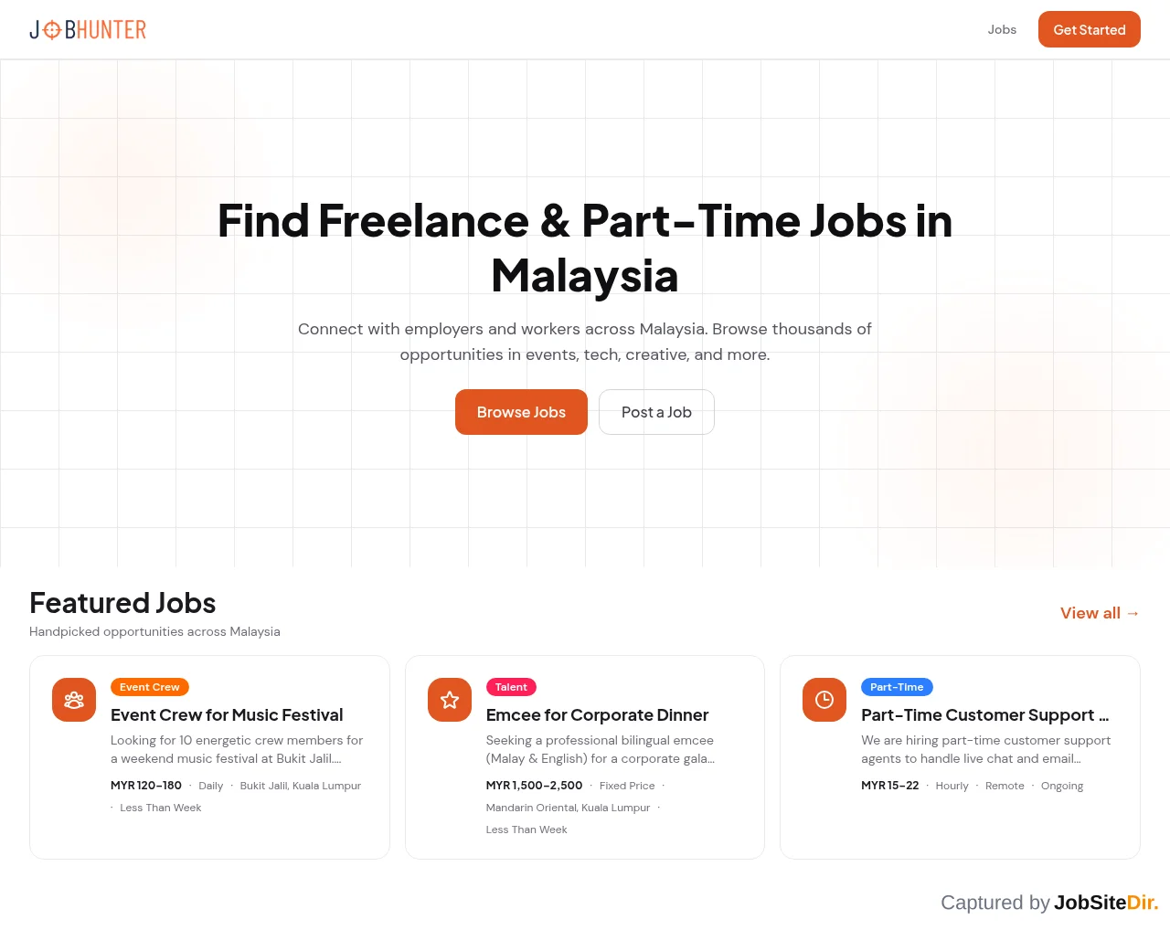 JobHunter screenshot JobHunter website screenshot