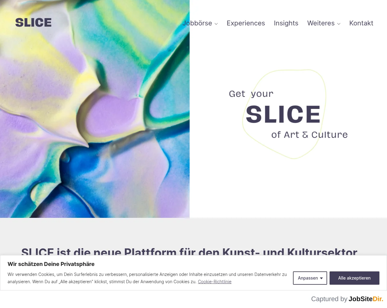 SLICE screenshot SLICE website screenshot