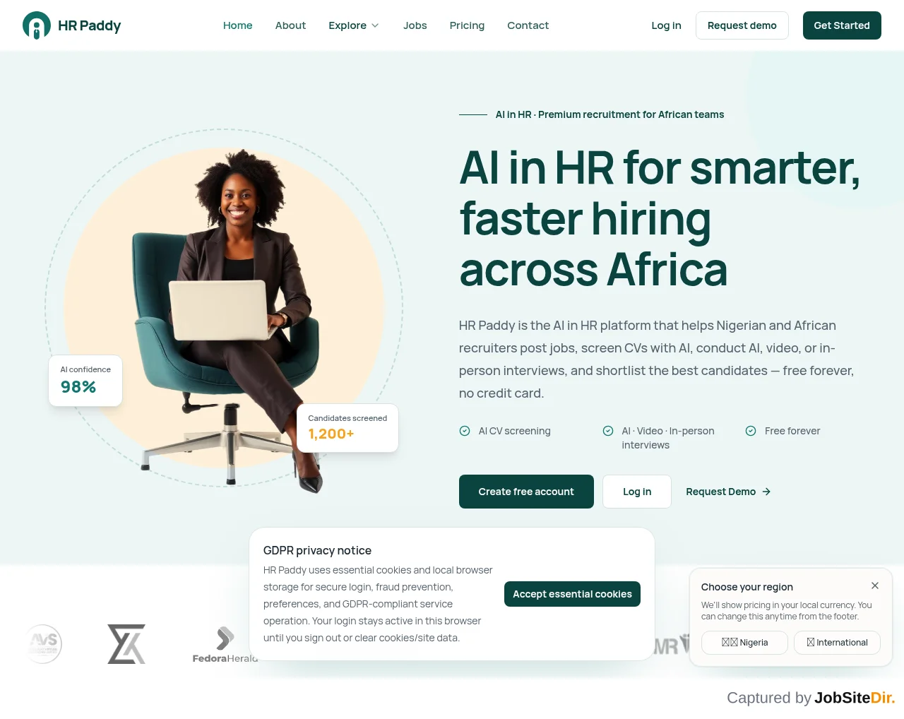 HR Paddy screenshot HR Paddy website screenshot