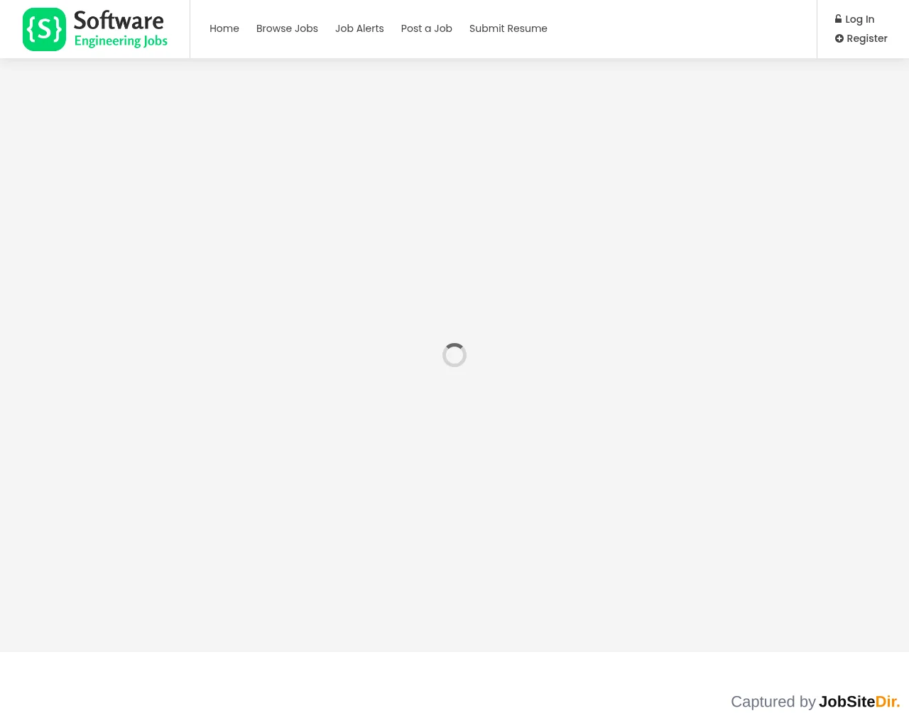 Software Engineering Jobs website screenshot