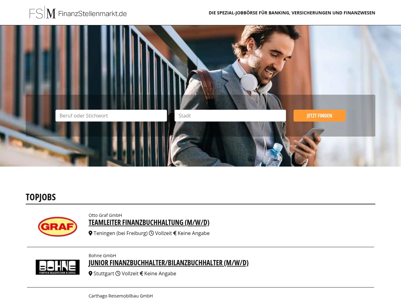 FinanzStellenmarkt website screenshot