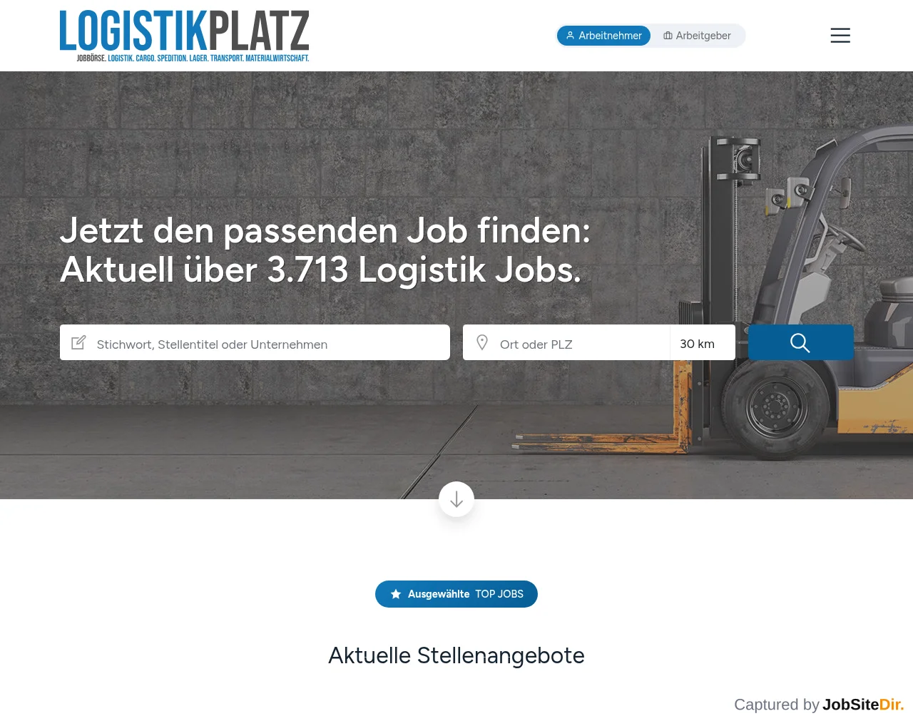 LOGISTIKPLATZ website screenshot