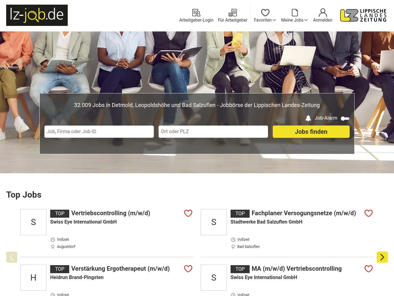 lz-job website screenshot