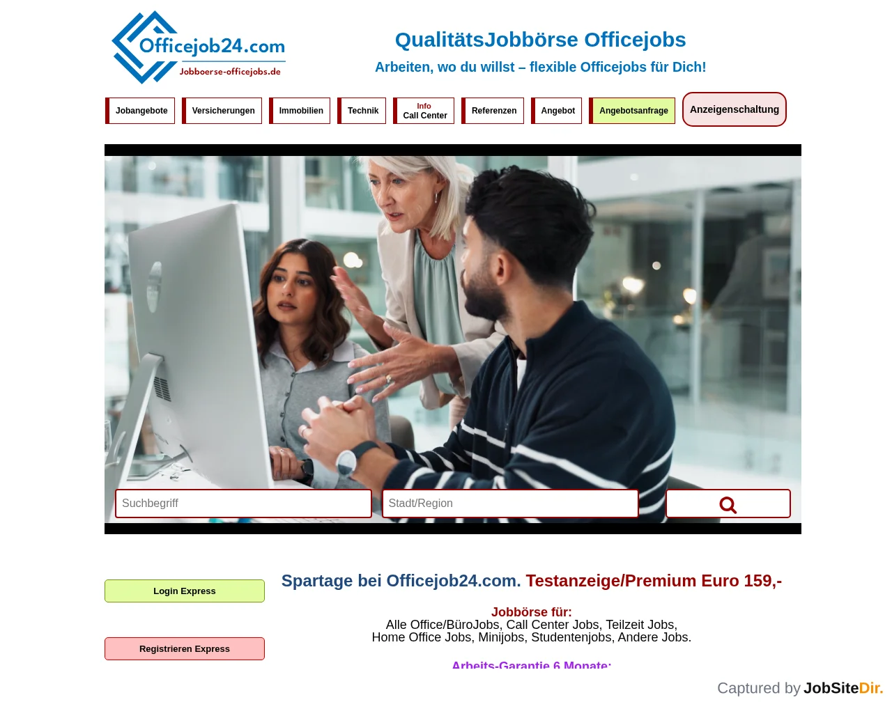 Officejob24 screenshot Officejob24 website screenshot