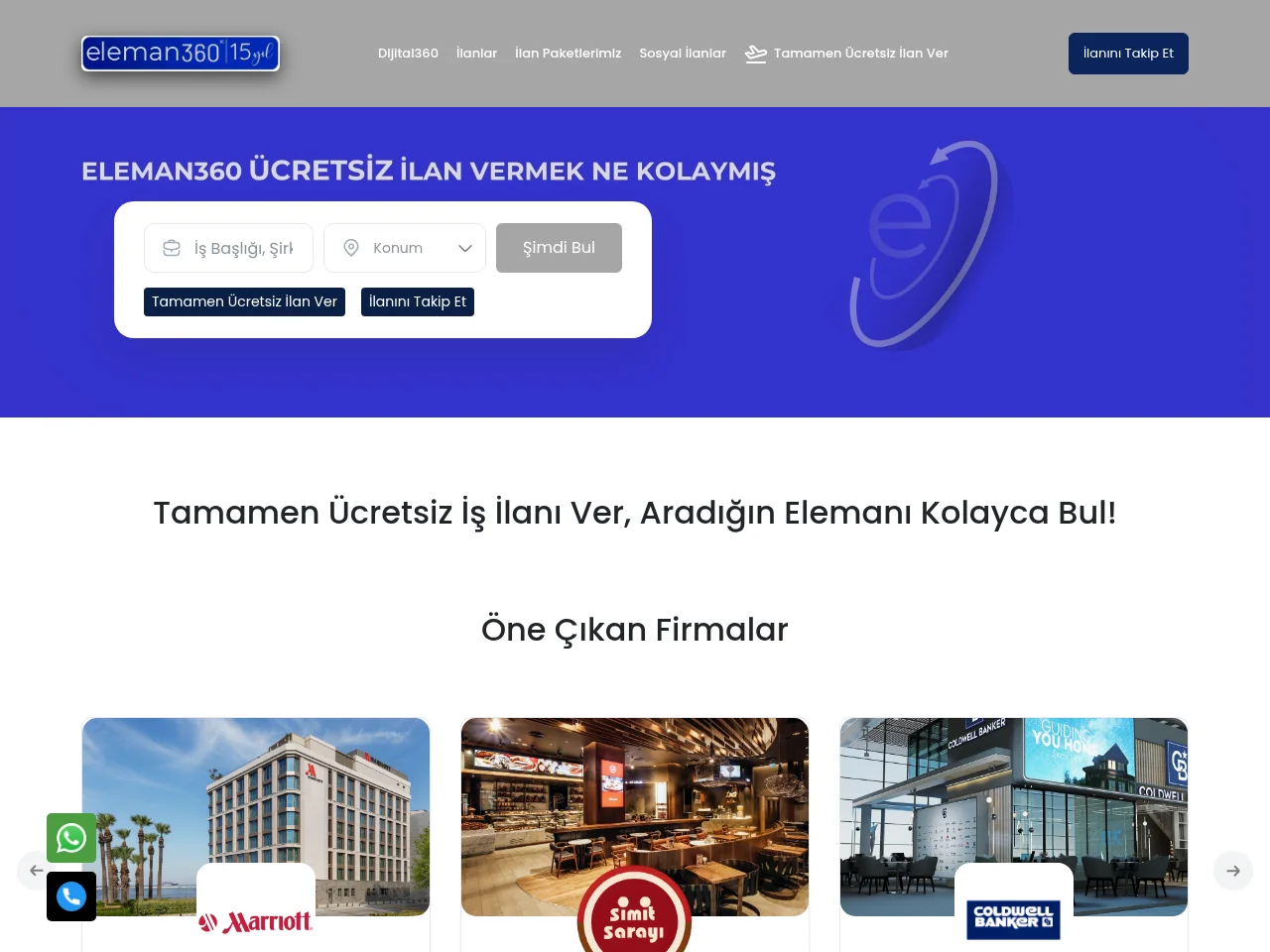 Eleman360 website screenshot