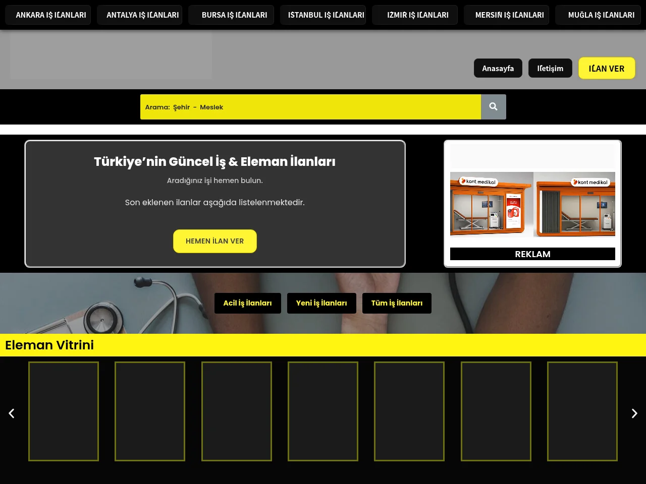 ElemanSayfasi website screenshot
