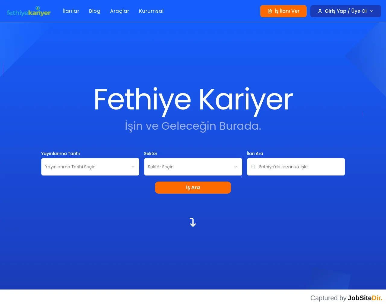 Fethiye Kariyer website screenshot
