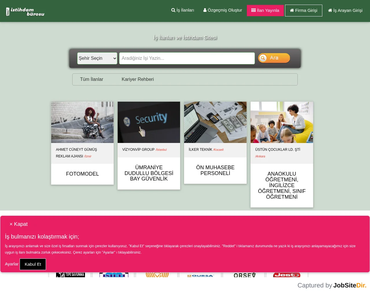 İstihdam Burosu website screenshot