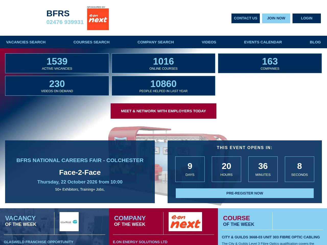 BFRS (British Forces Resettlement Service) screenshot BFRS (British Forces Resettlement Service) website screenshot
