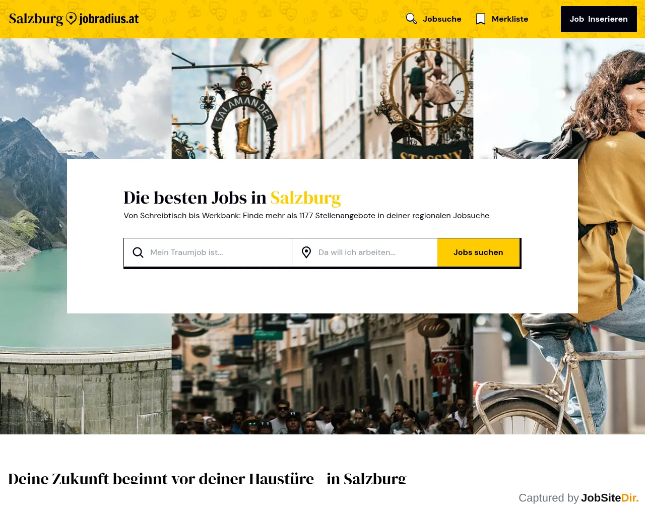Jobradius Salzburg screenshot Jobradius Salzburg website screenshot