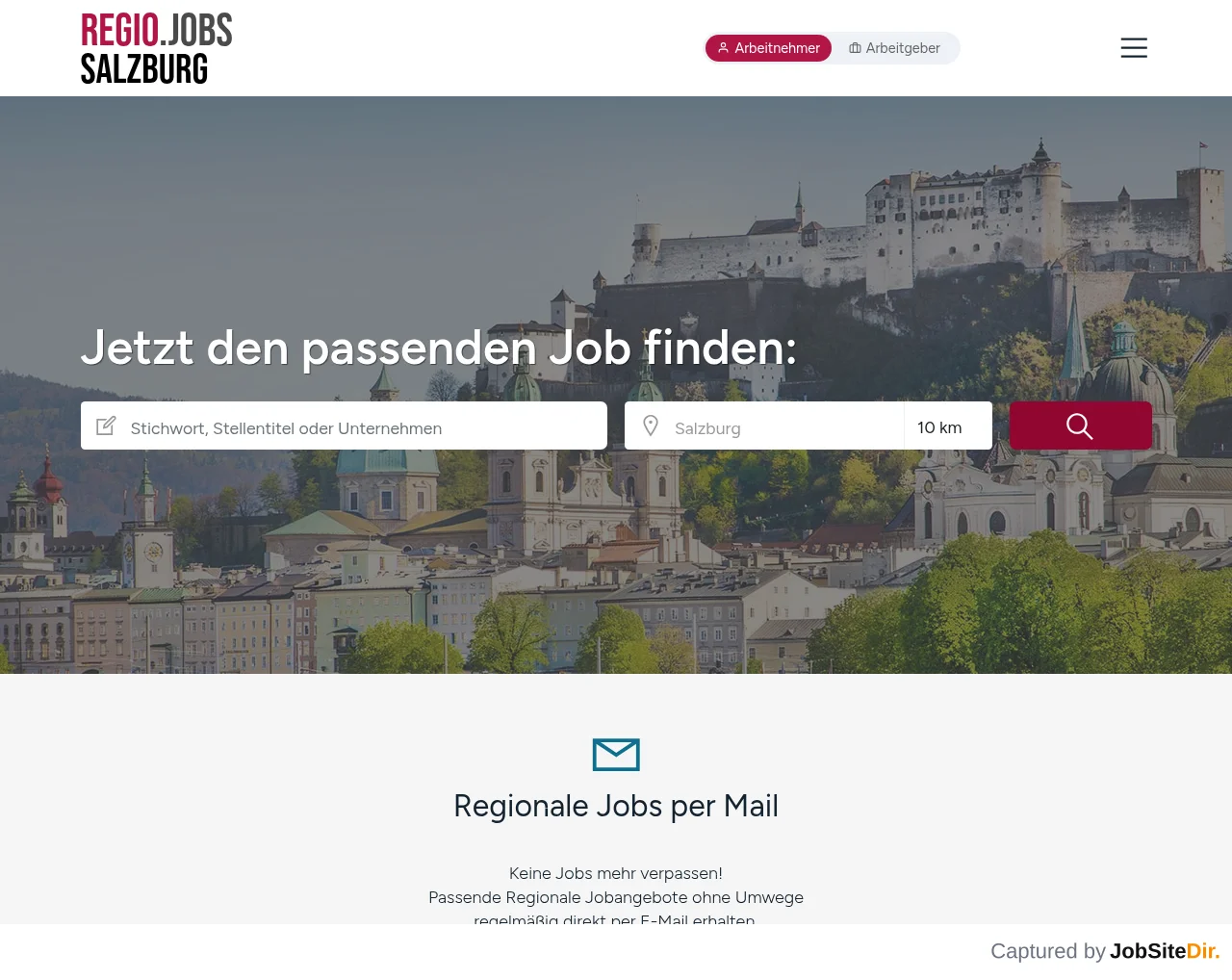REGIO SALZBURG screenshot REGIO SALZBURG website screenshot
