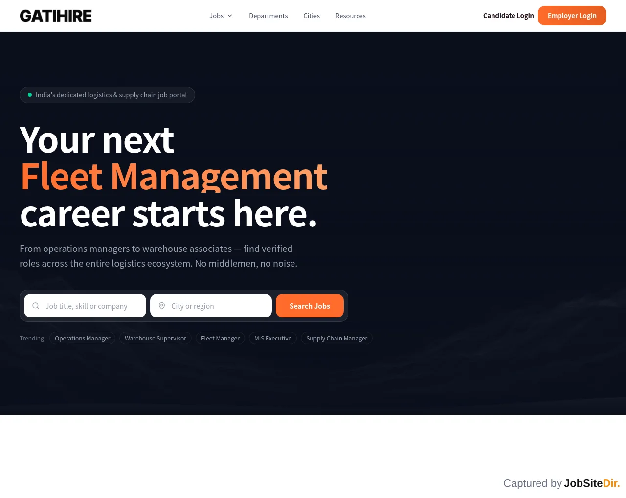 GatiHire website screenshot