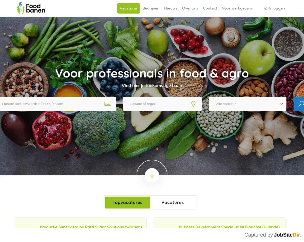 Foodbanen website screenshot