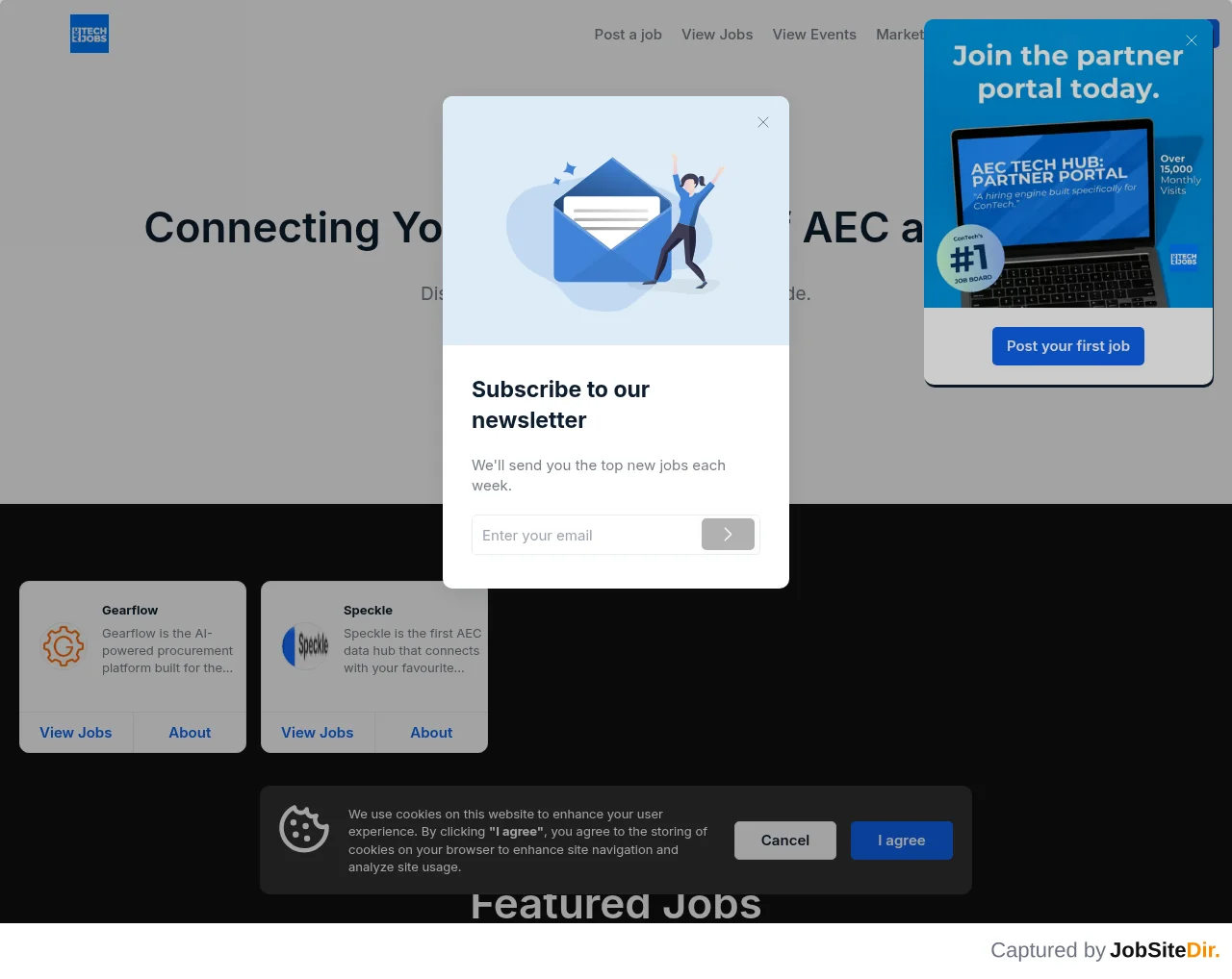 AEC Tech Jobs website screenshot