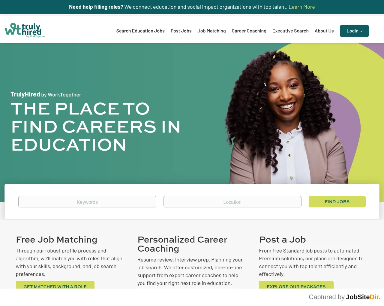 TrulyHired website screenshot