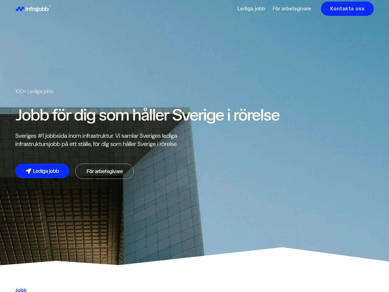Infrajobb website screenshot