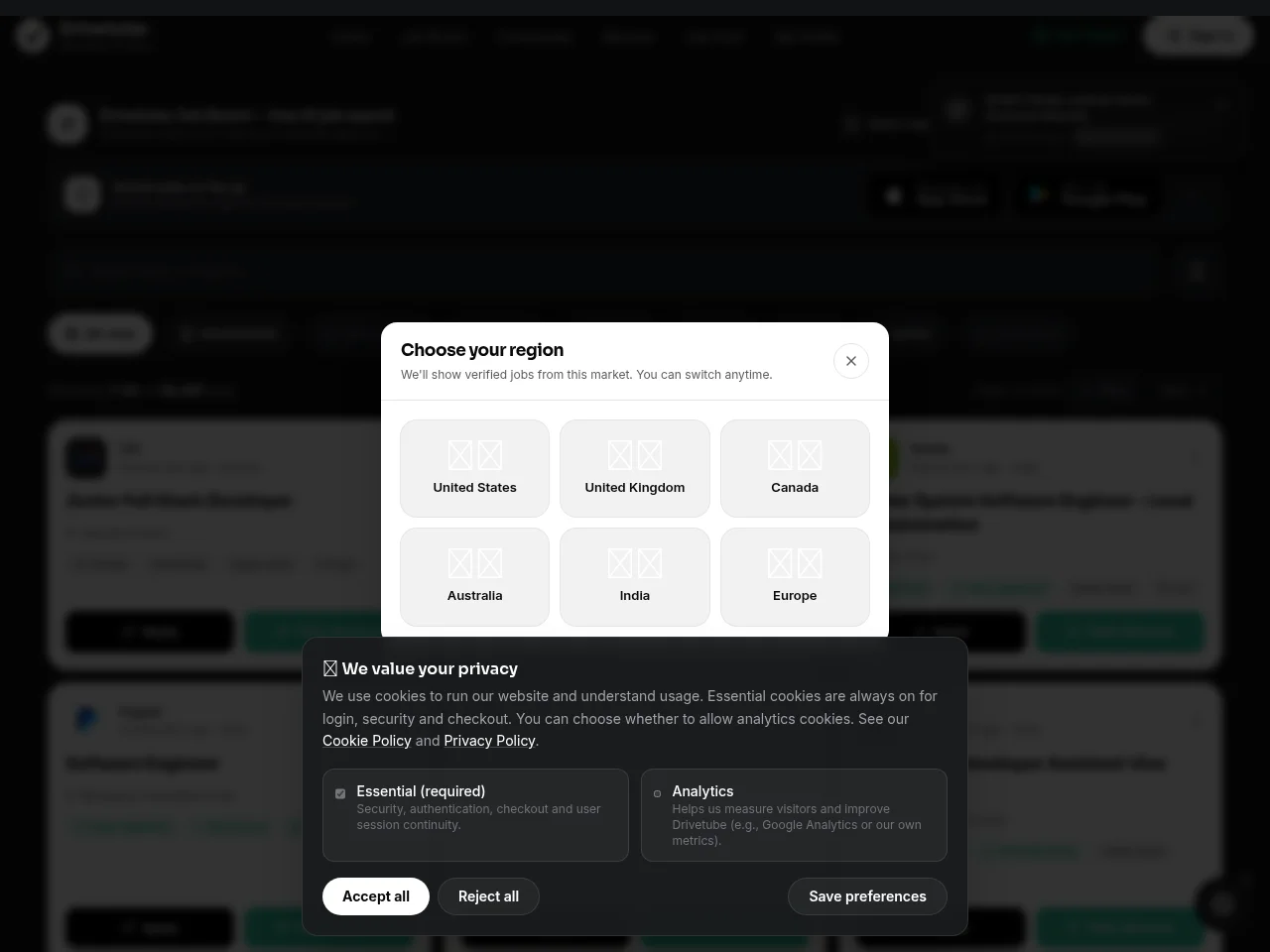Drivetube website screenshot