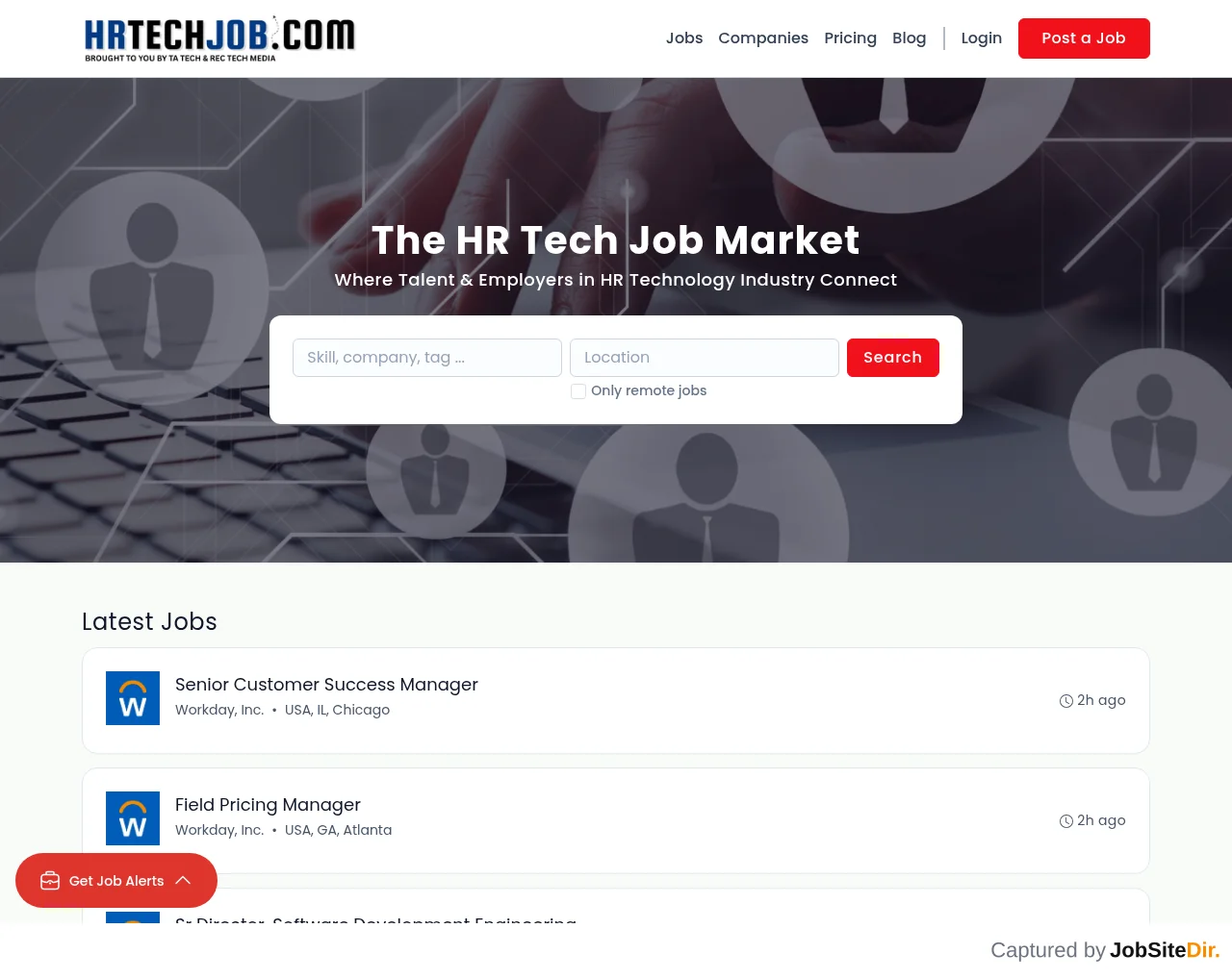 HR Tech Job screenshot HR Tech Job website screenshot