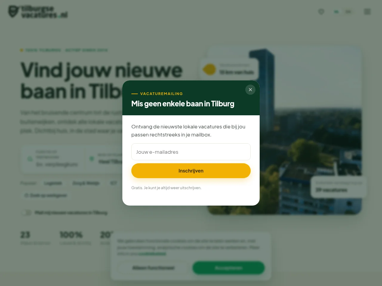 Tilburgsevacatures screenshot Tilburgsevacatures website screenshot