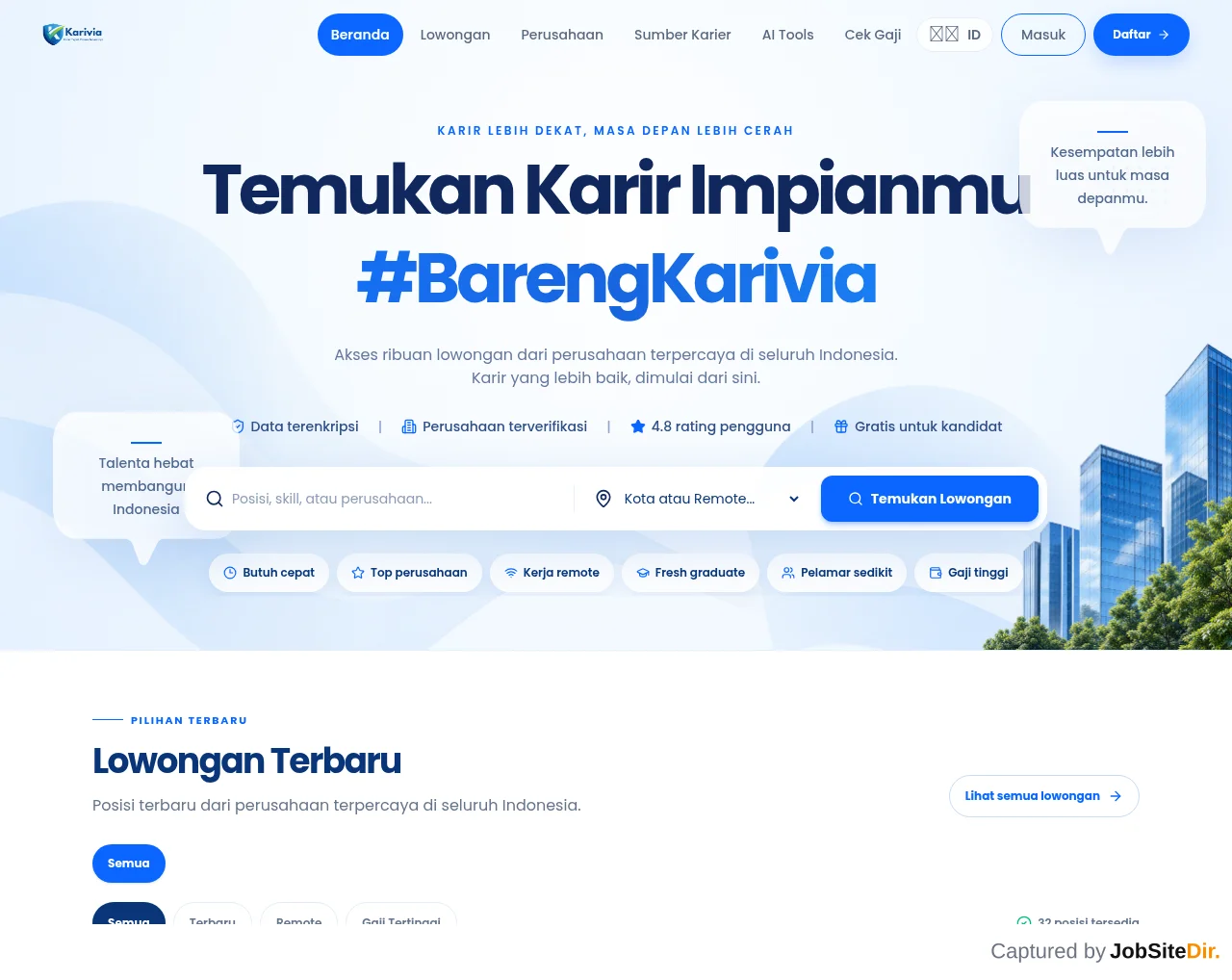 Karivia website screenshot