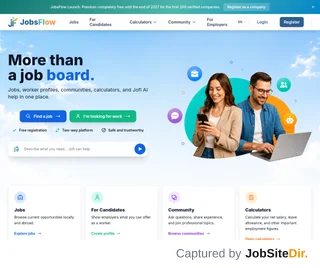 JobsFlow platform preview JobsFlow platform preview