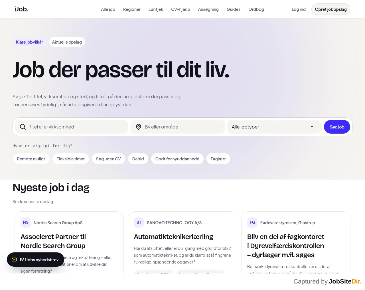 iJob website screenshot