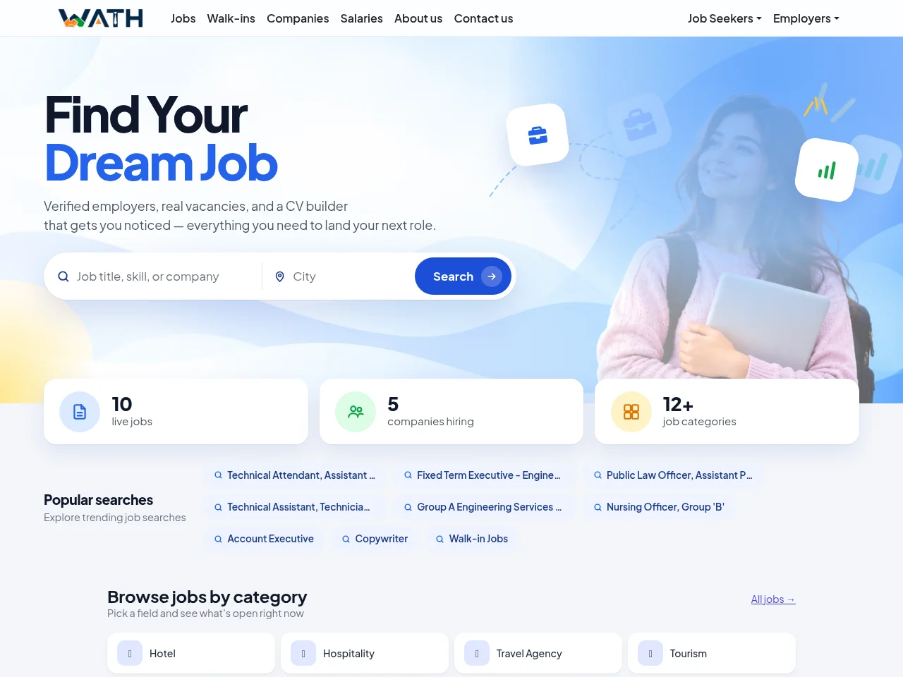 Wath website screenshot