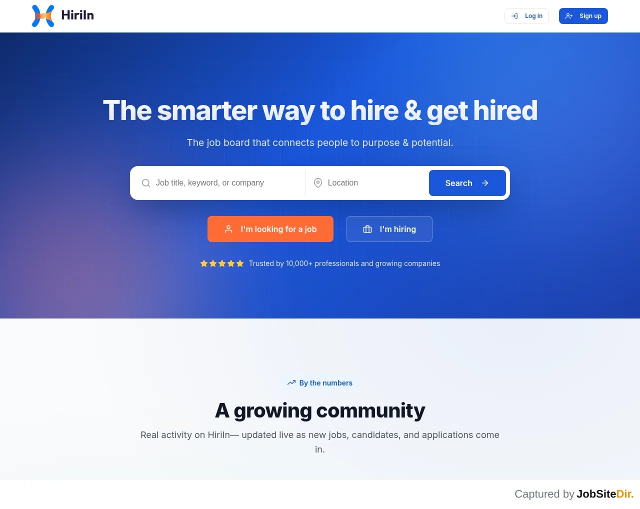 HiriIn website screenshot