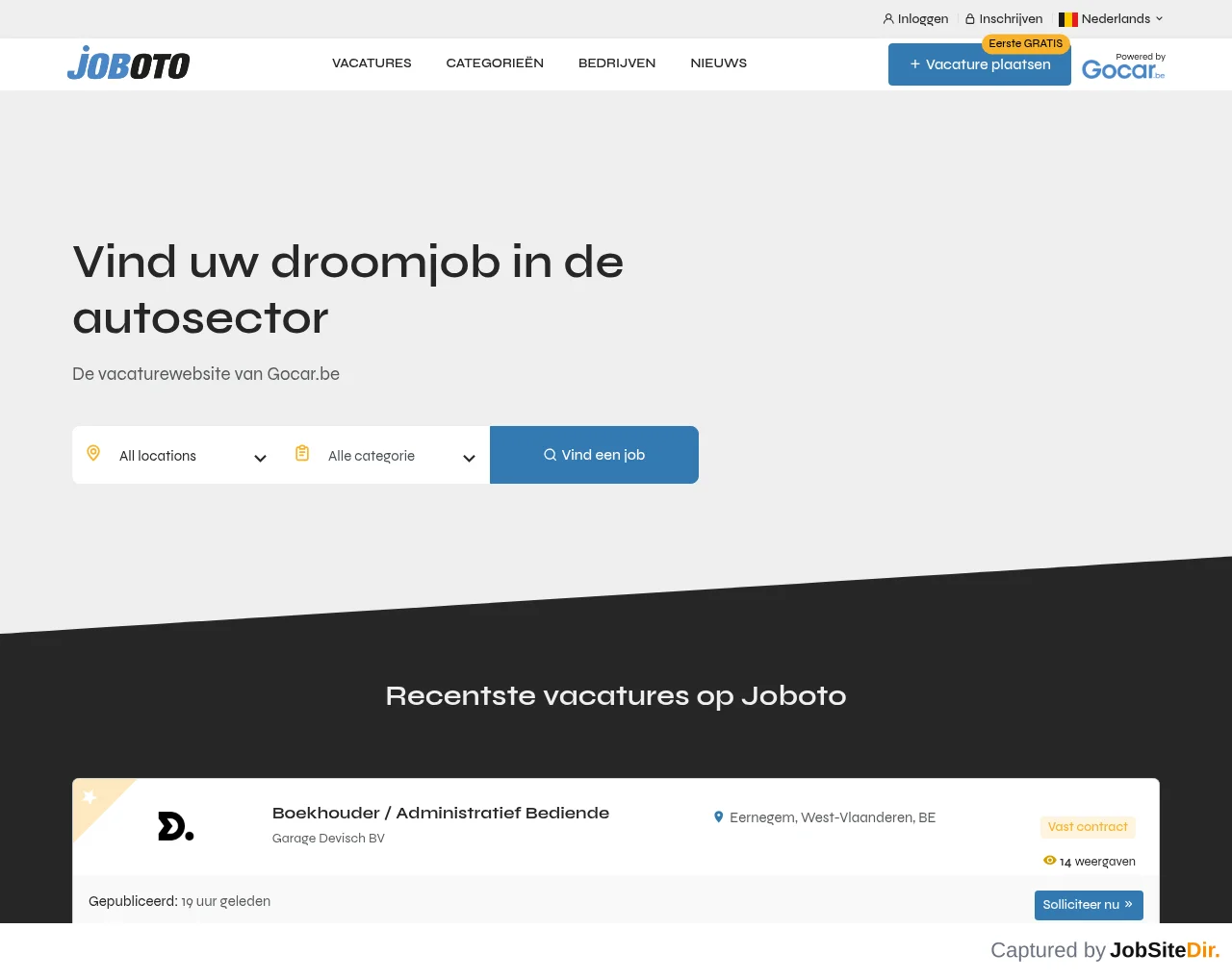 Joboto screenshot Joboto website screenshot