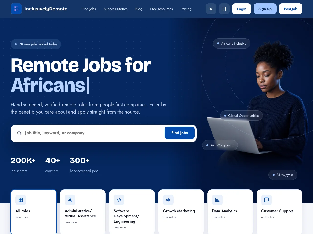 InclusivelyRemote website screenshot