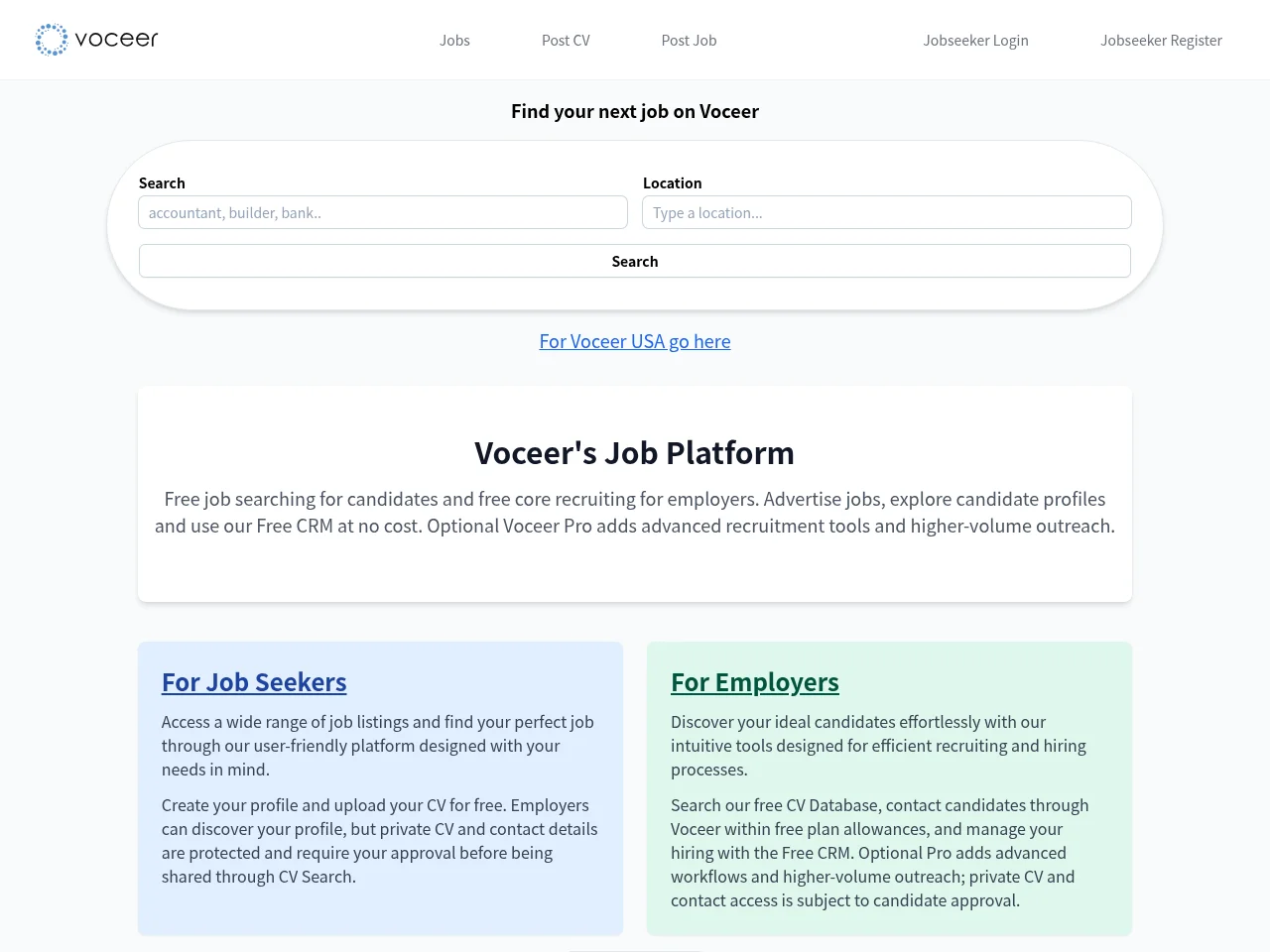 Voceer screenshot Voceer website screenshot