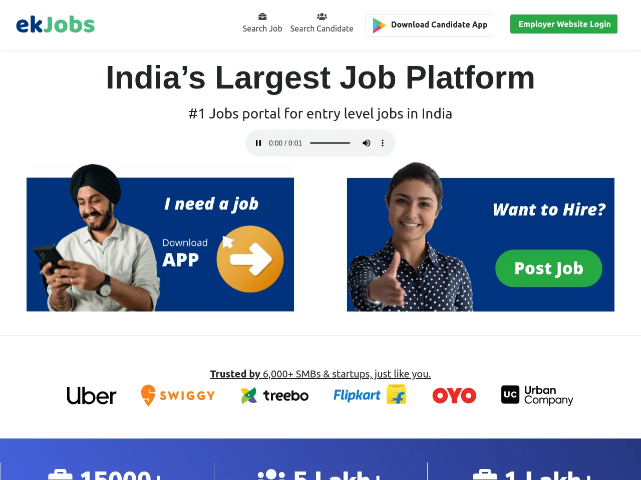 ekJobs screenshot ekJobs website screenshot
