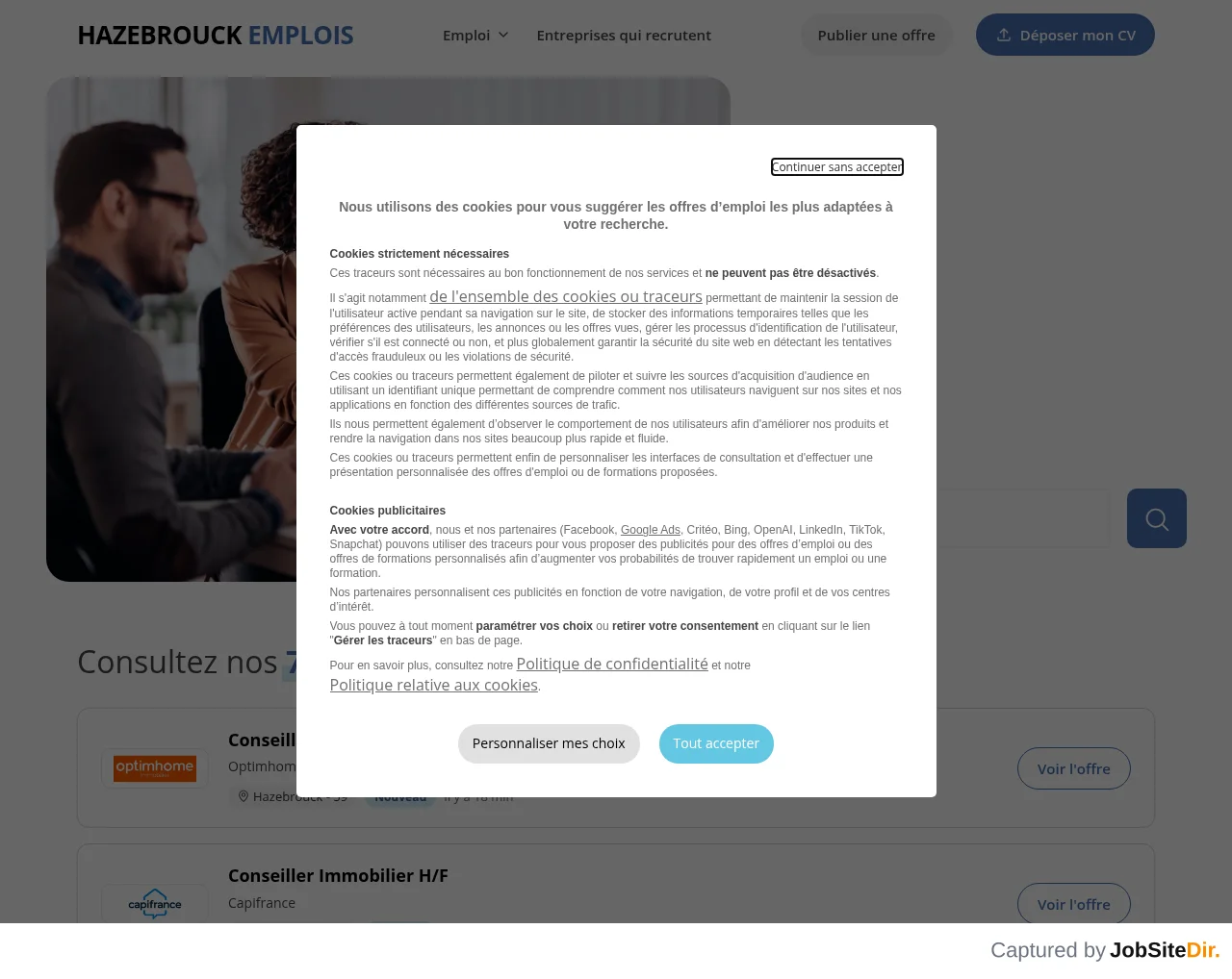 Hazebrouck Emplois screenshot Hazebrouck Emplois website screenshot