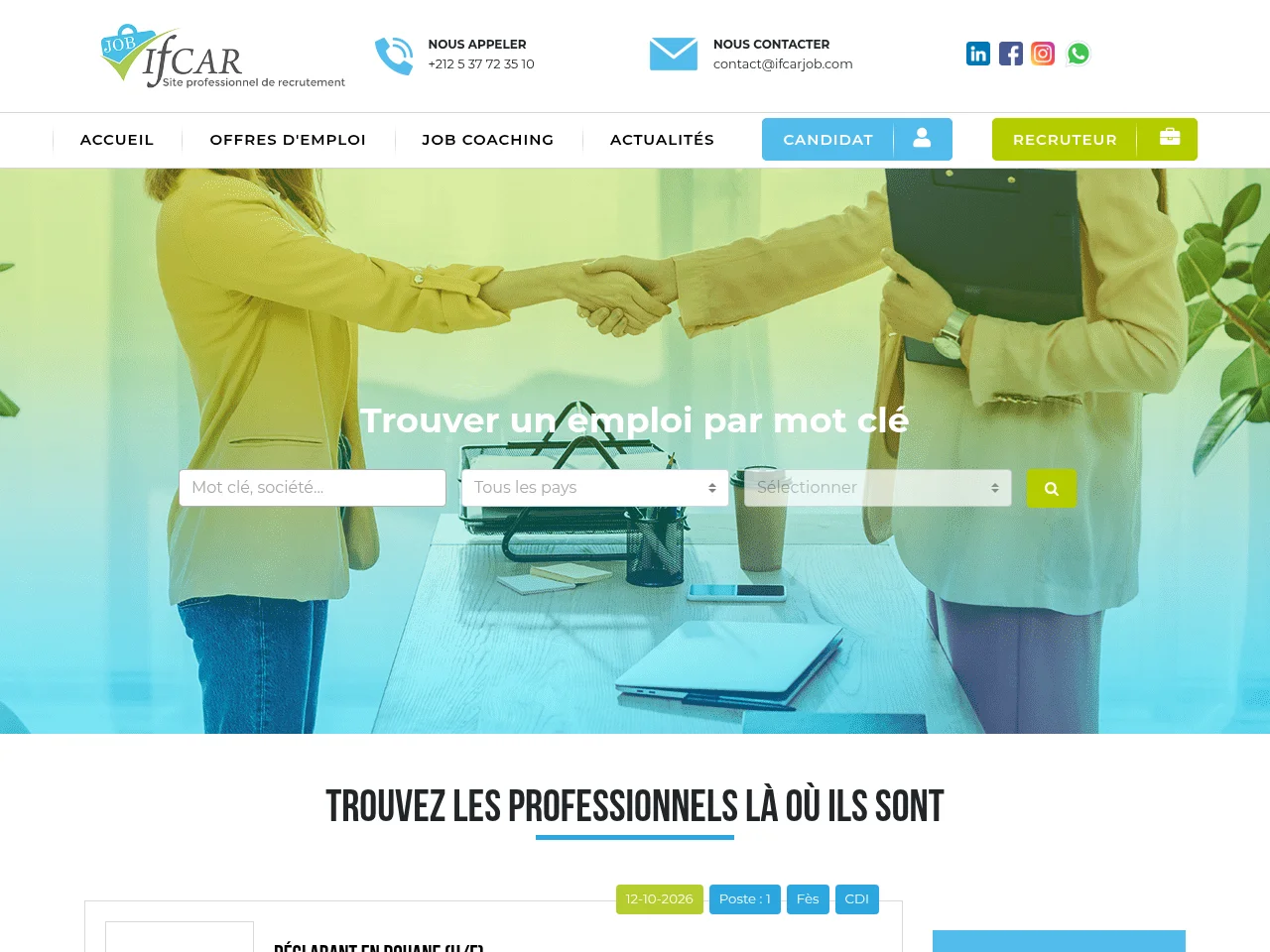 IFCARJOB website screenshot
