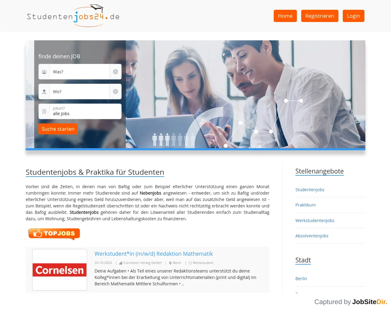 studentenjobs24 screenshot studentenjobs24 website screenshot