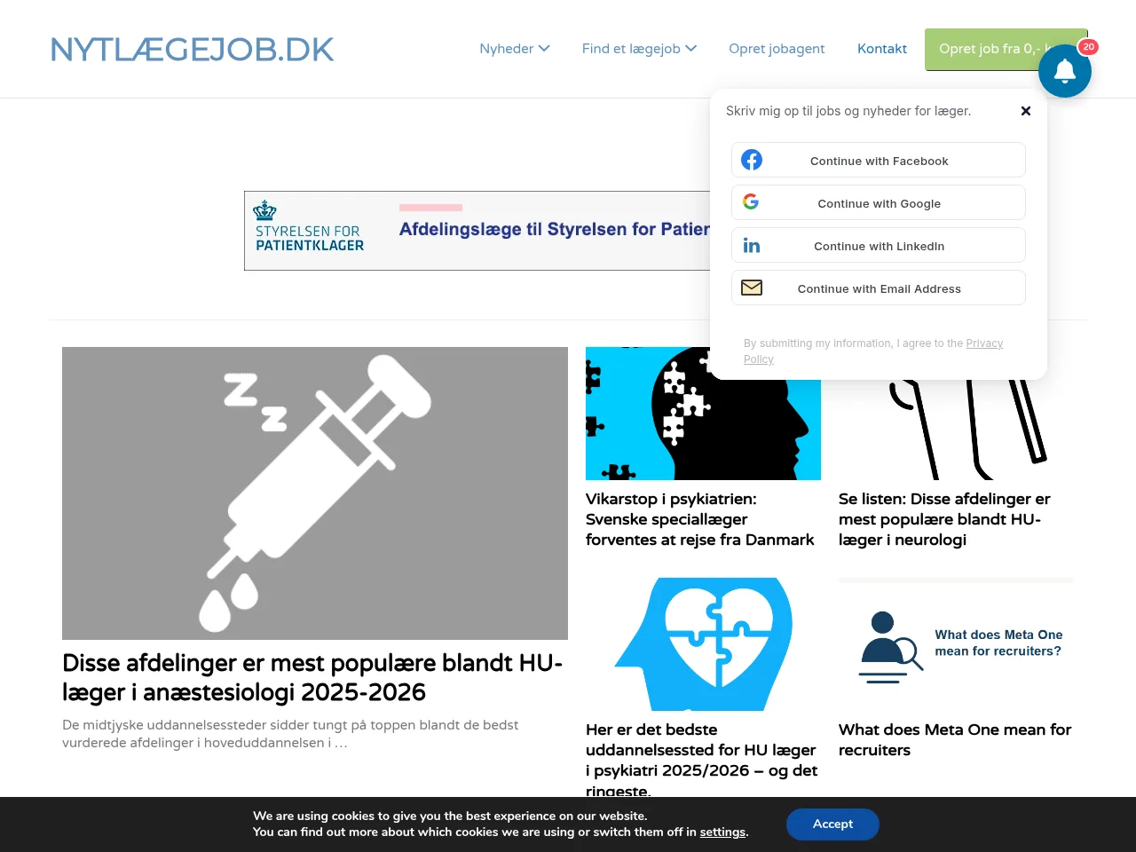 nytlægejob screenshot nytlægejob website screenshot