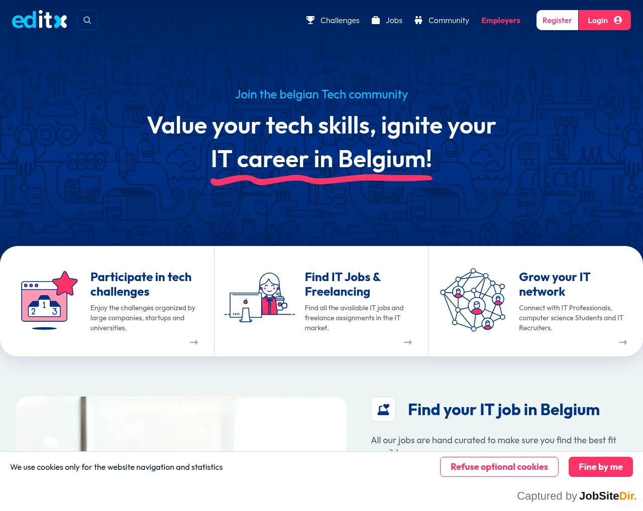 Editx website screenshot