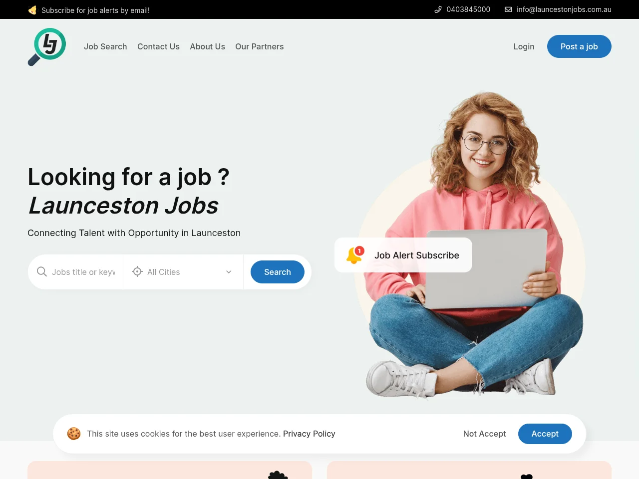 Launceston Jobs screenshot Launceston Jobs website screenshot