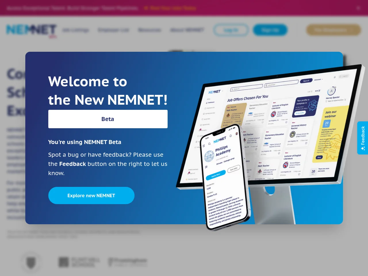 NEMNET screenshot NEMNET website screenshot