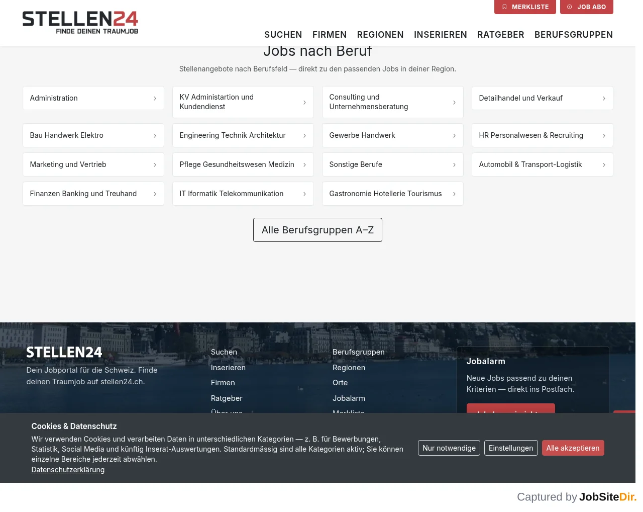 stellen24 screenshot stellen24 website screenshot