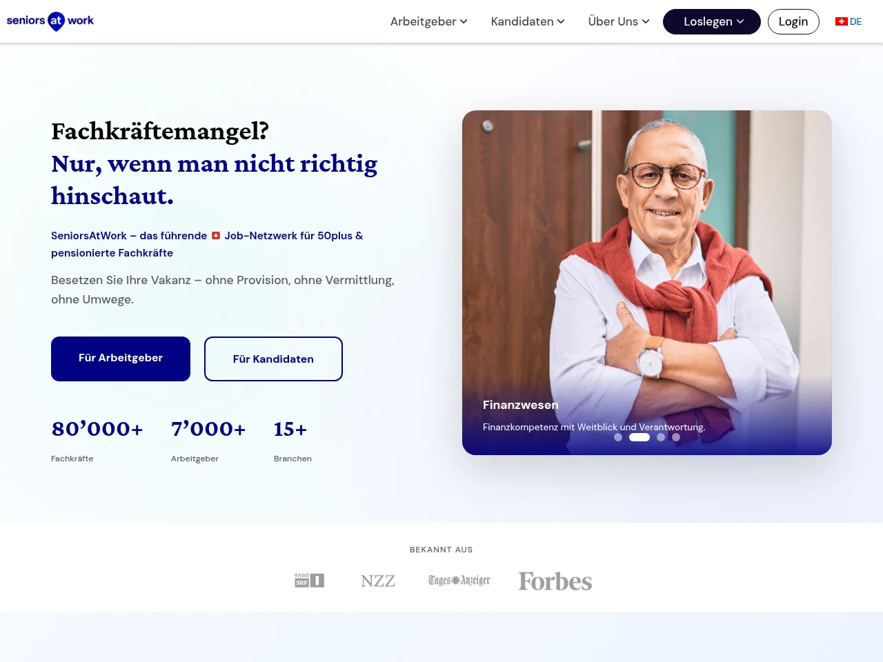 SeniorsAtWork website screenshot