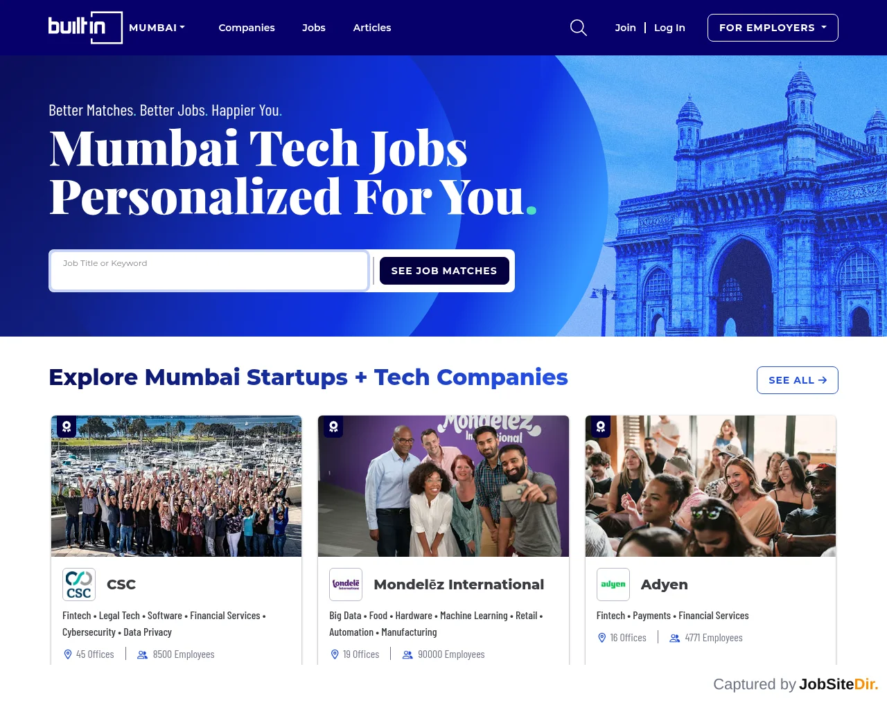 Built In Mumbai website screenshot