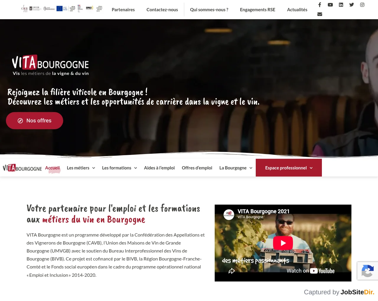 VITA Bourgogne screenshot VITA Bourgogne website screenshot