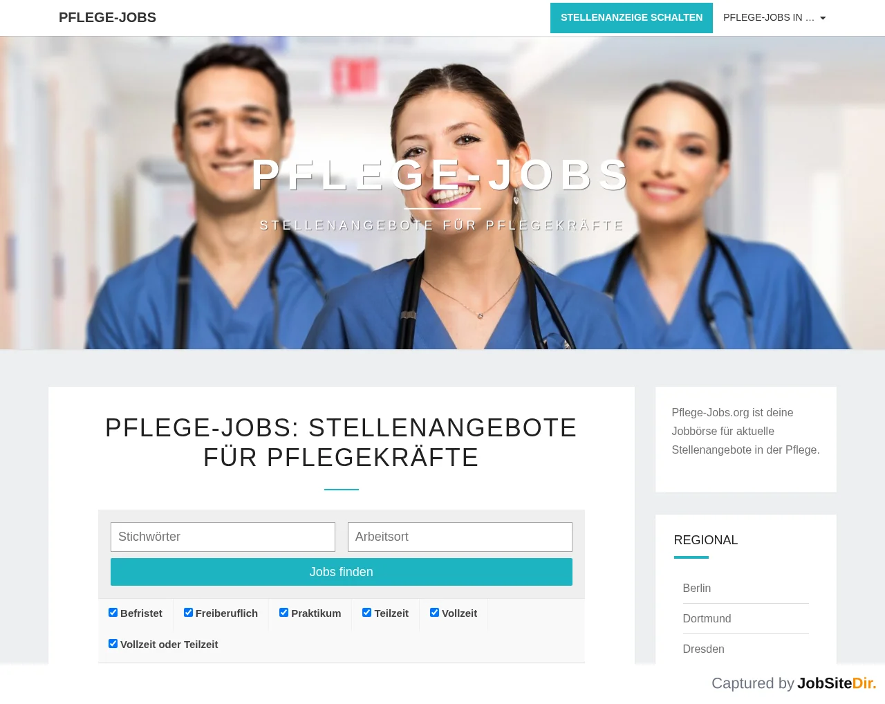 Pflege-Jobs screenshot Pflege-Jobs website screenshot