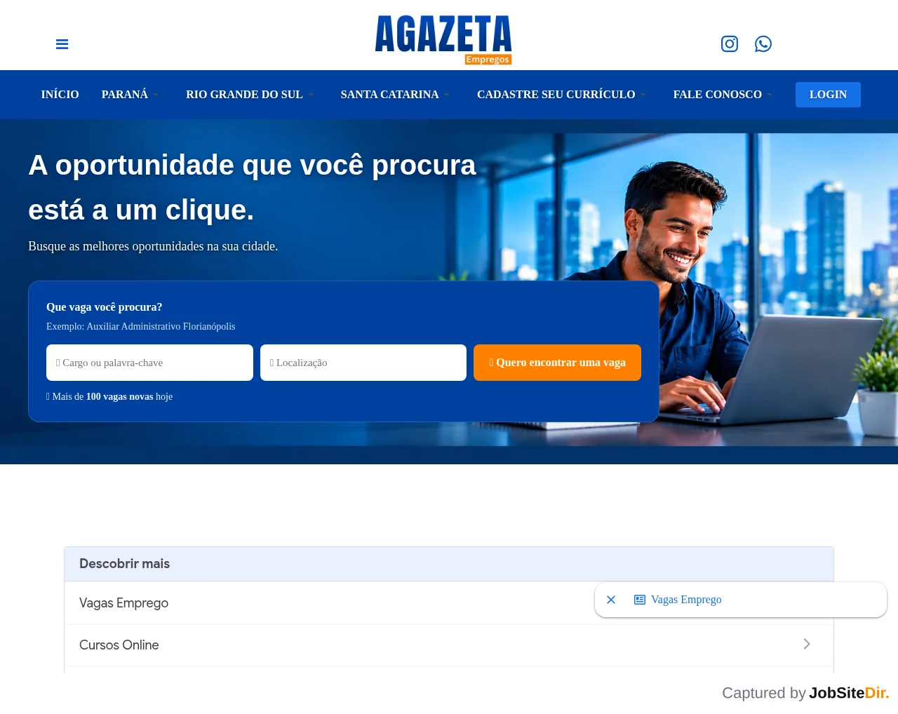 Gazeta Empregos Sul screenshot Gazeta Empregos Sul website screenshot