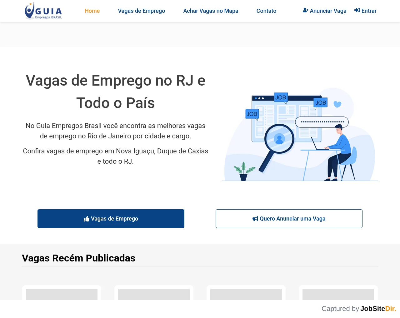Guia Empregos Brasil screenshot Guia Empregos Brasil website screenshot