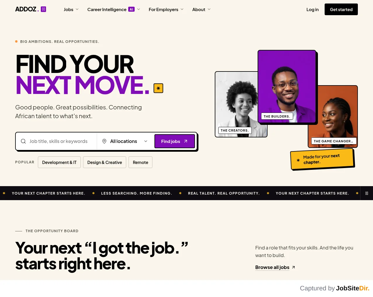ADDOZ website screenshot