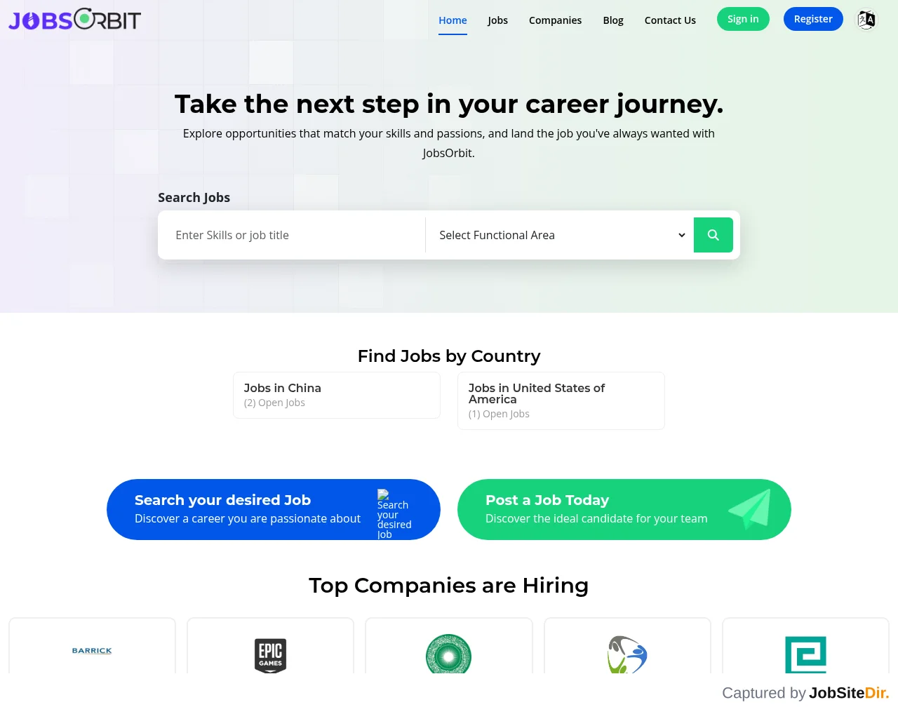 JobsOrbit website screenshot