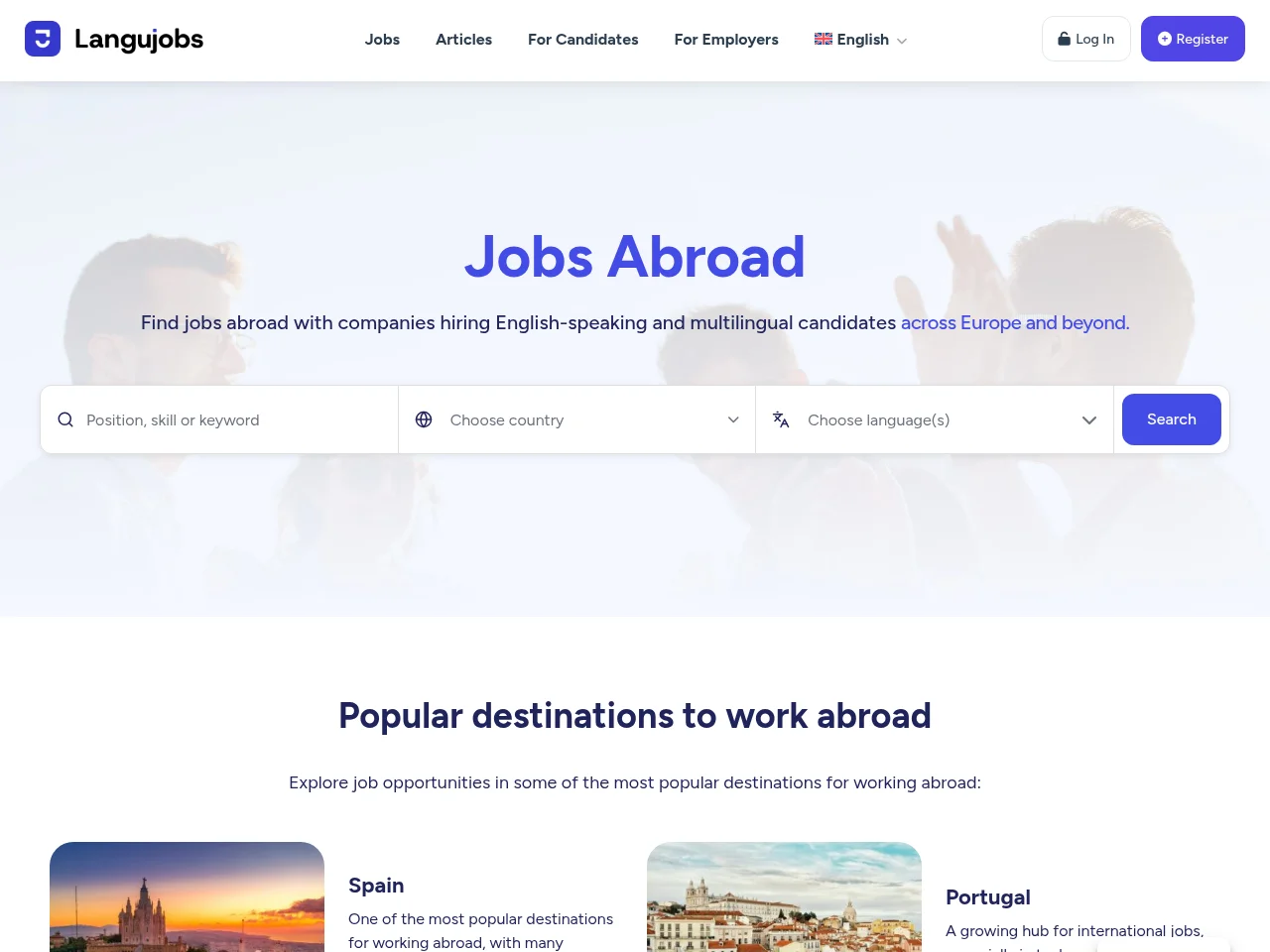 Langujobs screenshot Langujobs website screenshot